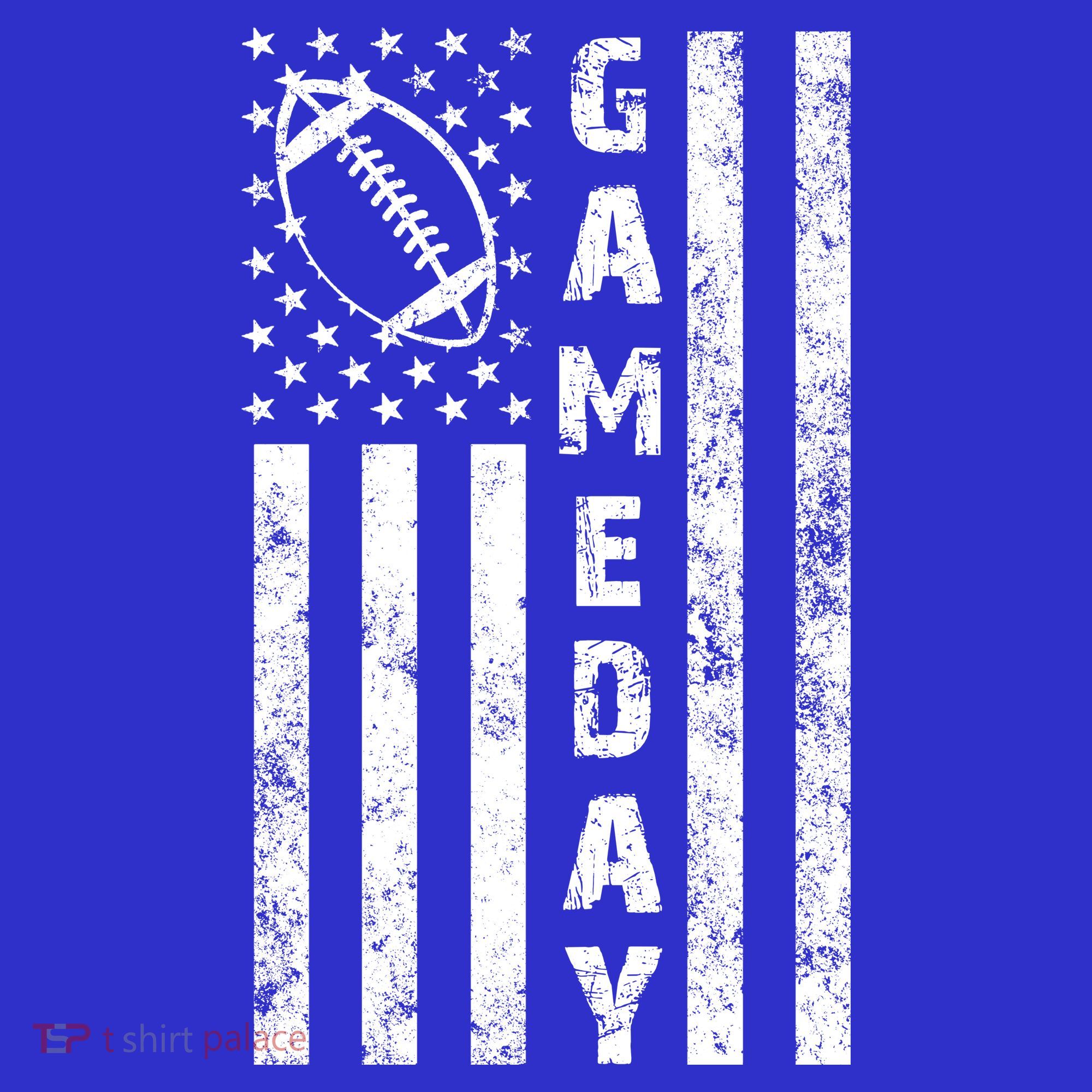 Game Day American Flag Football Lover T-Shirt