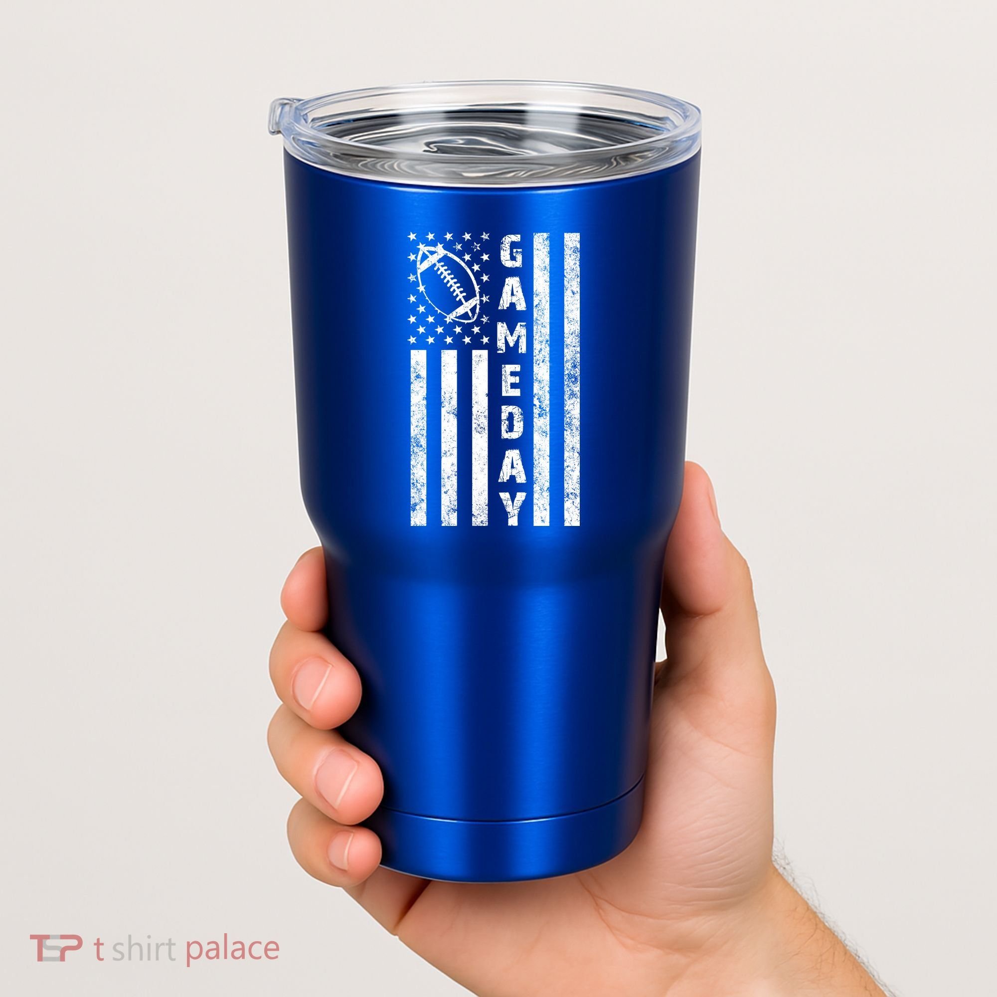 Game Day American Flag Football Lover Tumbler