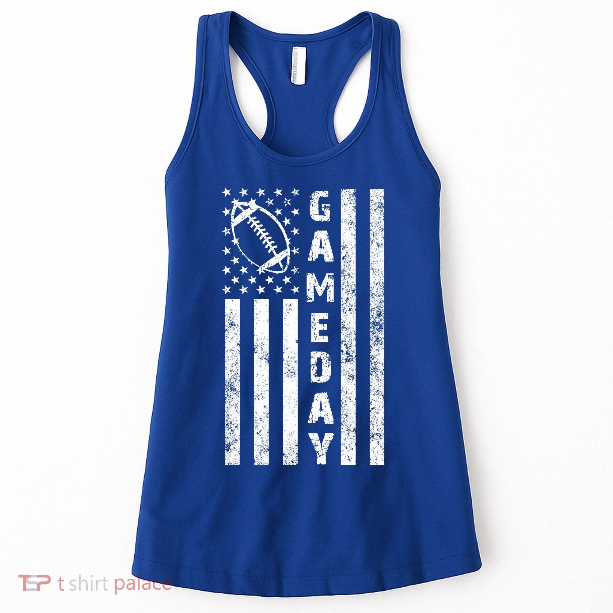 Game Day American Flag Football Lover Women's Tank Top