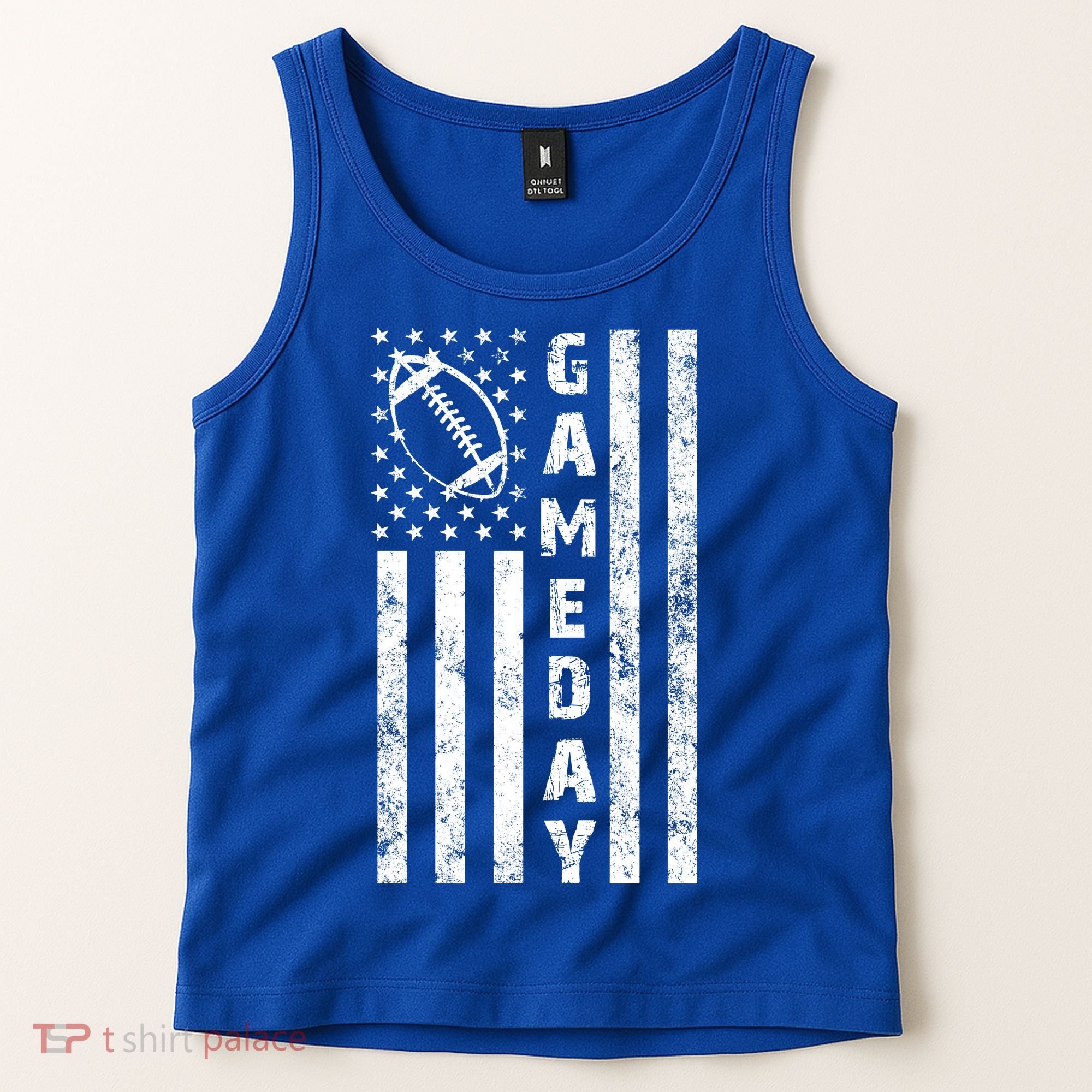 Game Day American Flag Football Lover Tank Top