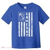 Game Day American Flag Football Lover Toddler T-Shirt thumb 0
