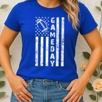 Game Day American Flag Football Lover Women's T-Shirt thumb 2