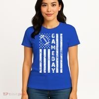 Game Day American Flag Football Lover Women's T-Shirt thumb 4