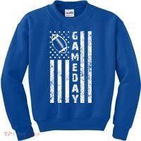 Game Day American Flag Football Lover Kids Sweatshirt thumb 0