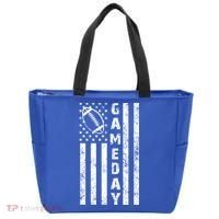 Game Day American Flag Football Lover Tote Bag thumb 0