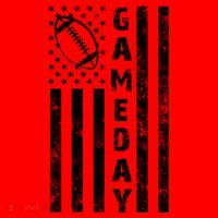 Game Day American Flag Football Lover Santa Hat thumb 1