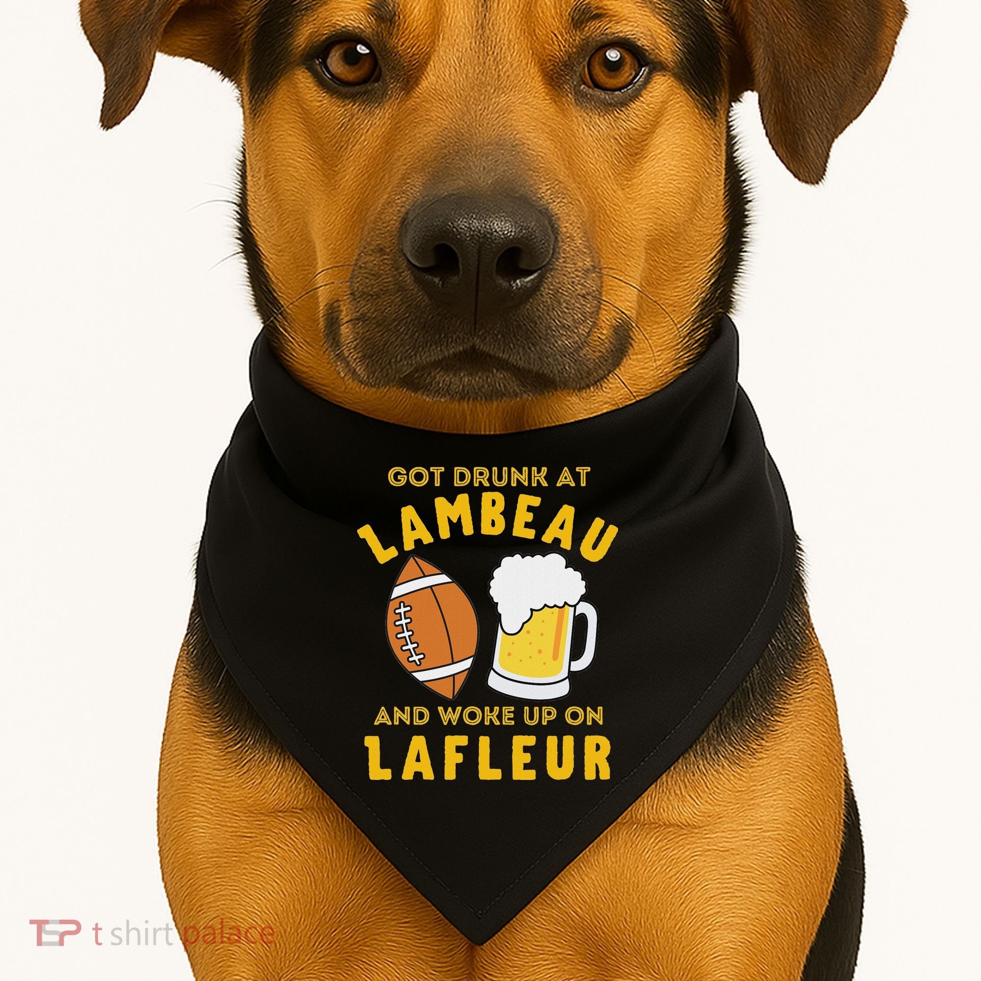 Got Drunk At Lambeau And Woke Up On Lafleur Fans USA-Made Doggie Bandana