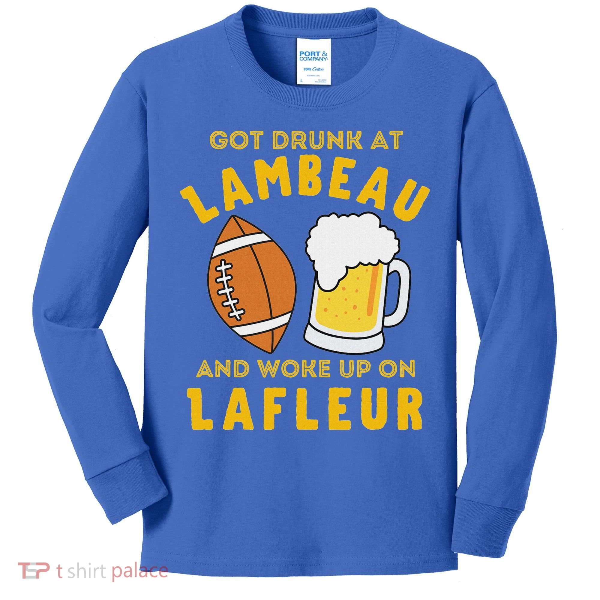 Got Drunk At Lambeau And Woke Up On Lafleur Fans Kids Long Sleeve Shirt