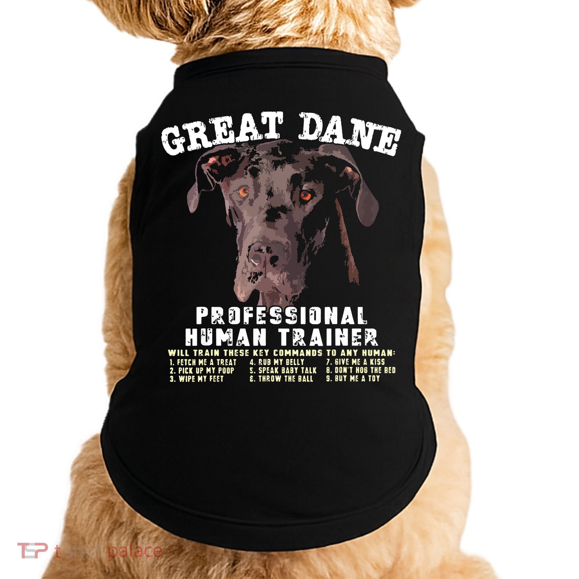 Great Dane Black Professional Human Trainer Doggie Tank