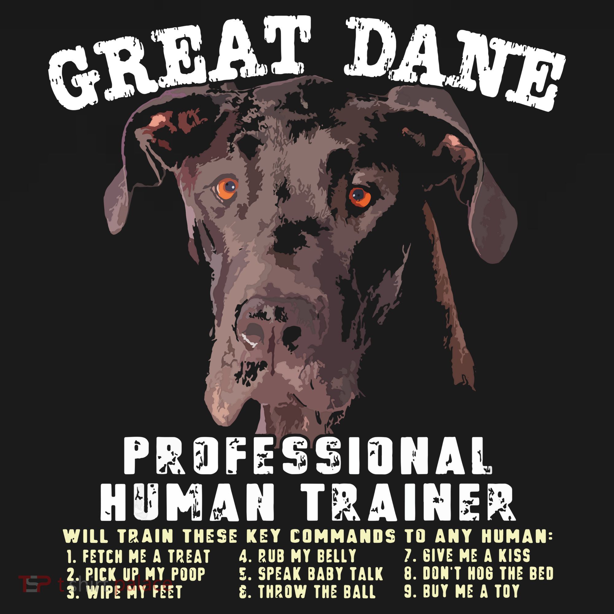 Great Dane Black Professional Human Trainer Doggie Tank