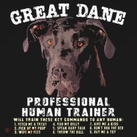 Great Dane Black Professional Human Trainer USA-Made Doggie Bandana thumb 2