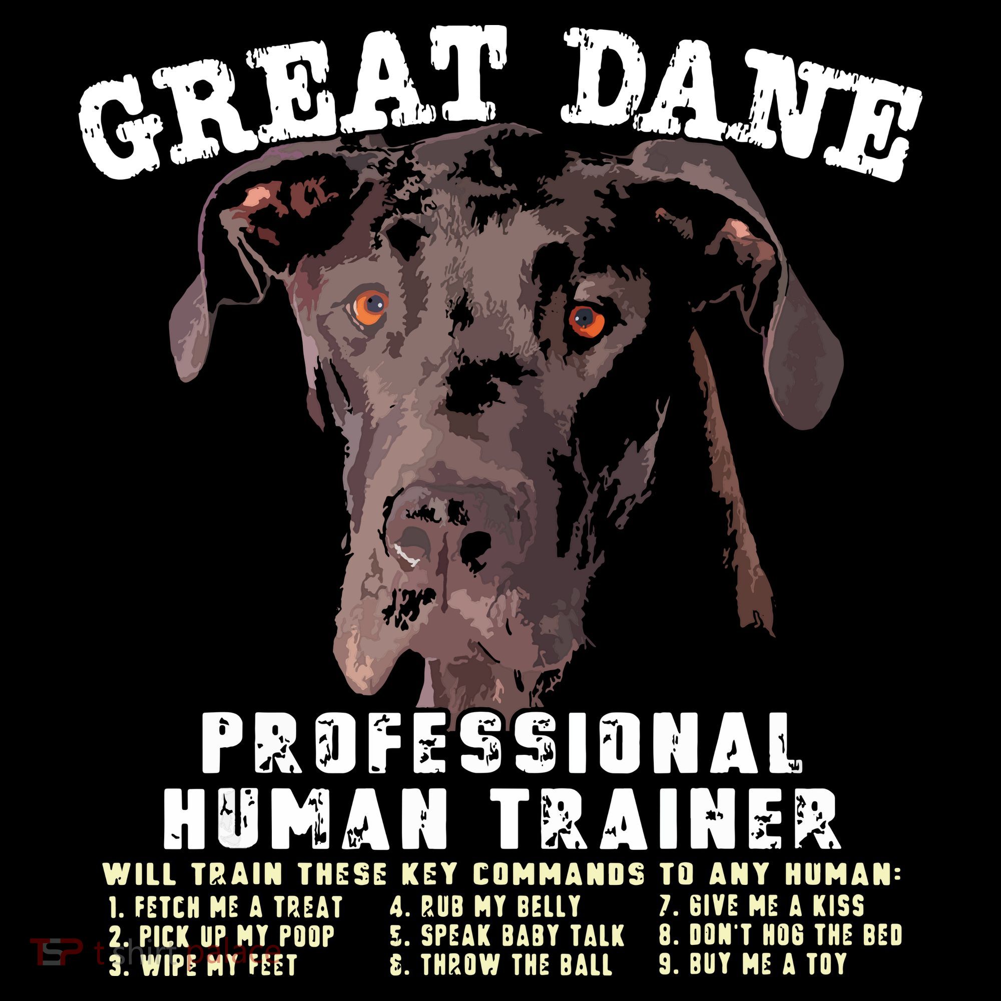 Great Dane Black Professional Human Trainer Apron
