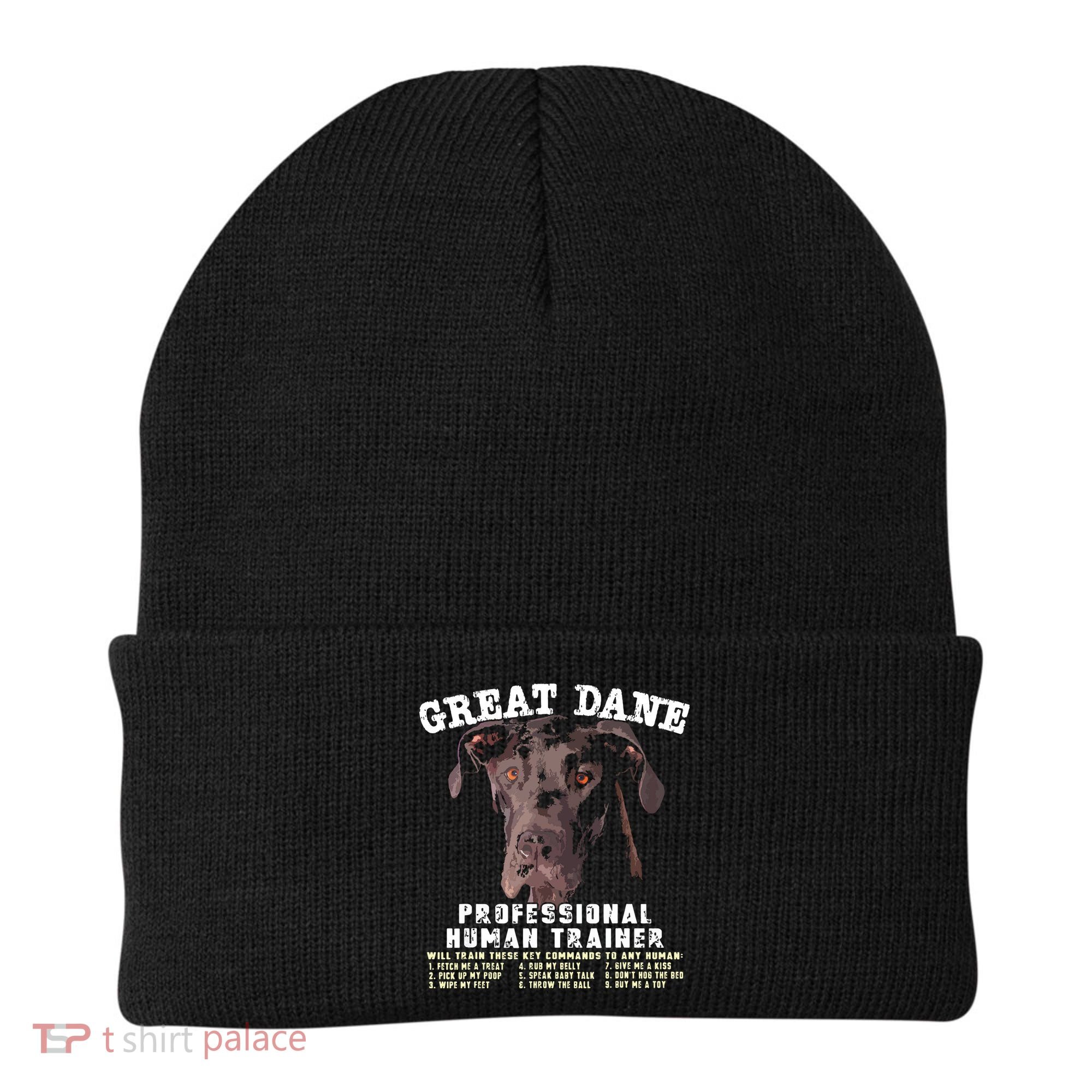 Great Dane Black Professional Human Trainer Beanie