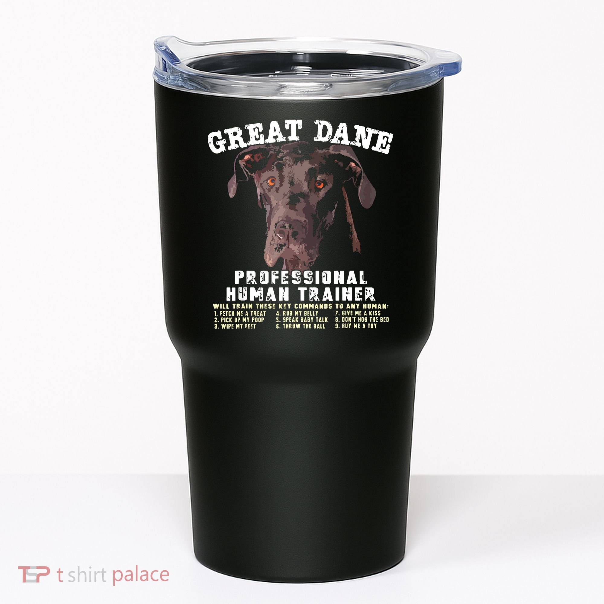 Great Dane Black Professional Human Trainer Tumbler