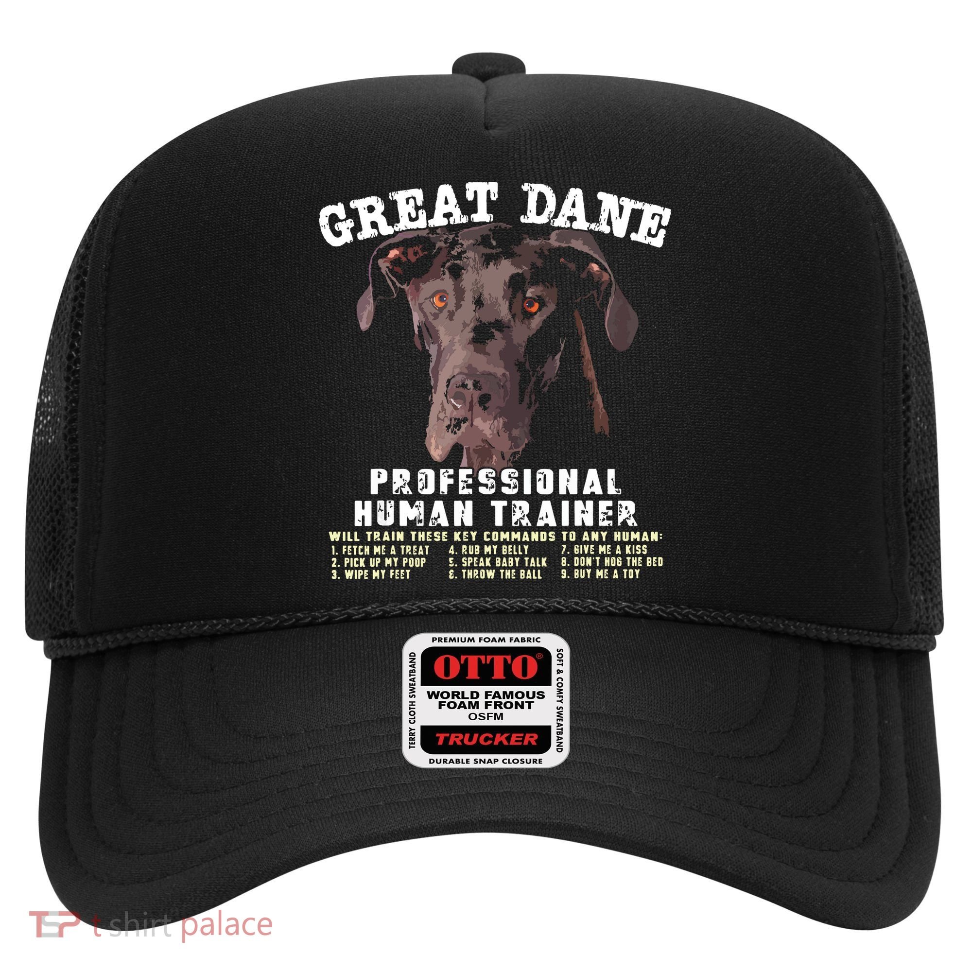 Great Dane Black Professional Human Trainer Hat