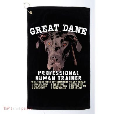Great Dane Black Professional Human Trainer Golf Towel