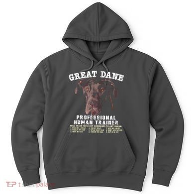 Great Dane Black Professional Human Trainer Hoodie