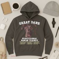 Great Dane Black Professional Human Trainer Hoodie thumb 3