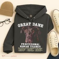 Great Dane Black Professional Human Trainer Hoodie thumb 4