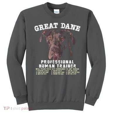 Great Dane Black Professional Human Trainer Sweatshirt