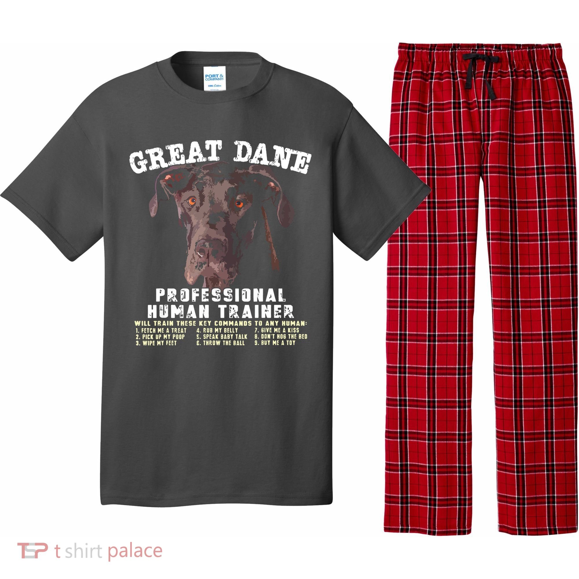 Great Dane Black Professional Human Trainer Pajama Set