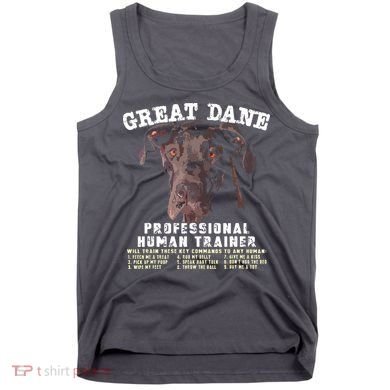 Great Dane Black Professional Human Trainer Tank Top