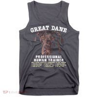 Great Dane Black Professional Human Trainer Tank Top thumb 0