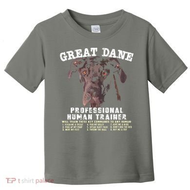 Great Dane Black Professional Human Trainer Toddler T-Shirt