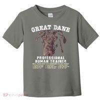 Great Dane Black Professional Human Trainer Toddler T-Shirt thumb 0