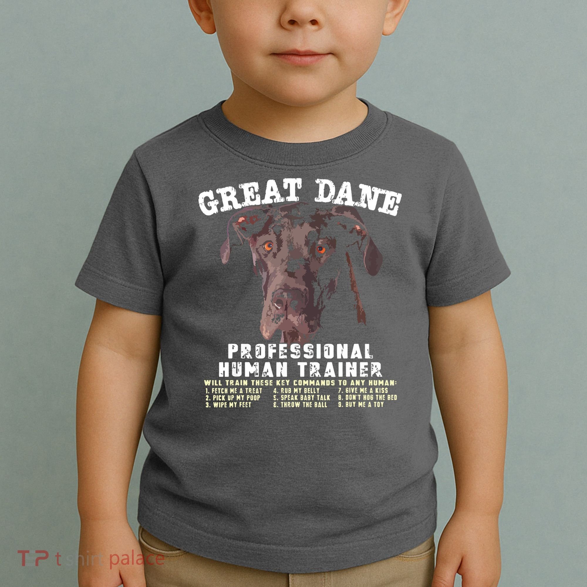 Great Dane Black Professional Human Trainer Toddler T-Shirt