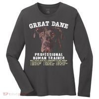 Great Dane Black Professional Human Trainer Women's Long Sleeve Shirt thumb 0