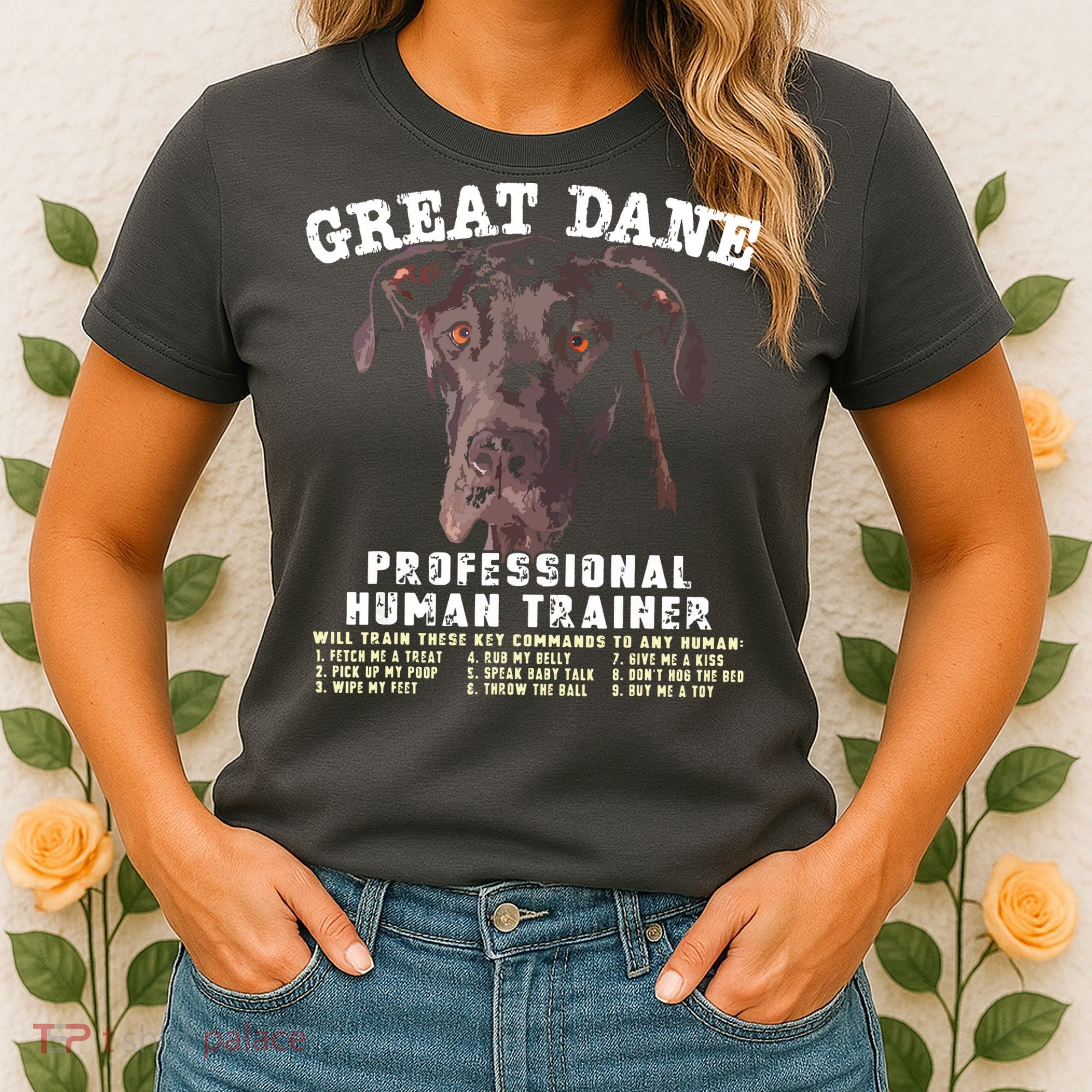 Great Dane Black Professional Human Trainer Women's T-Shirt