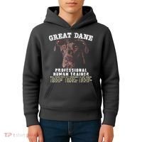 Great Dane Black Professional Human Trainer Kids Hoodie thumb 4