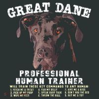 Great Dane Black Professional Human Trainer Kids Hoodie thumb 5