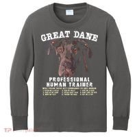 Great Dane Black Professional Human Trainer Kids Long Sleeve Shirt thumb 0