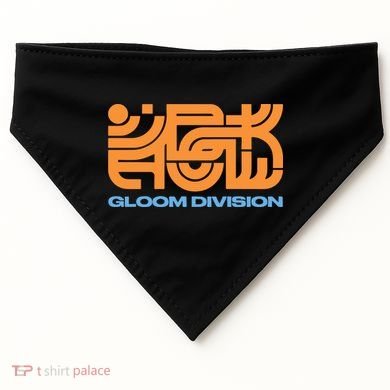 Gloom Division Black USA-Made Doggie Bandana