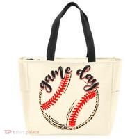 Game Day Baseball Life Softball Life Mom Mothers Day Leopard Tote Bag thumb 0