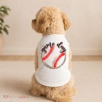 Game Day Baseball Life Softball Life Mom Mothers Day Leopard Doggie Tank thumb 2