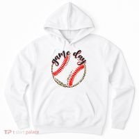 Game Day Baseball Life Softball Life Mom Mothers Day Leopard Hoodie thumb 0