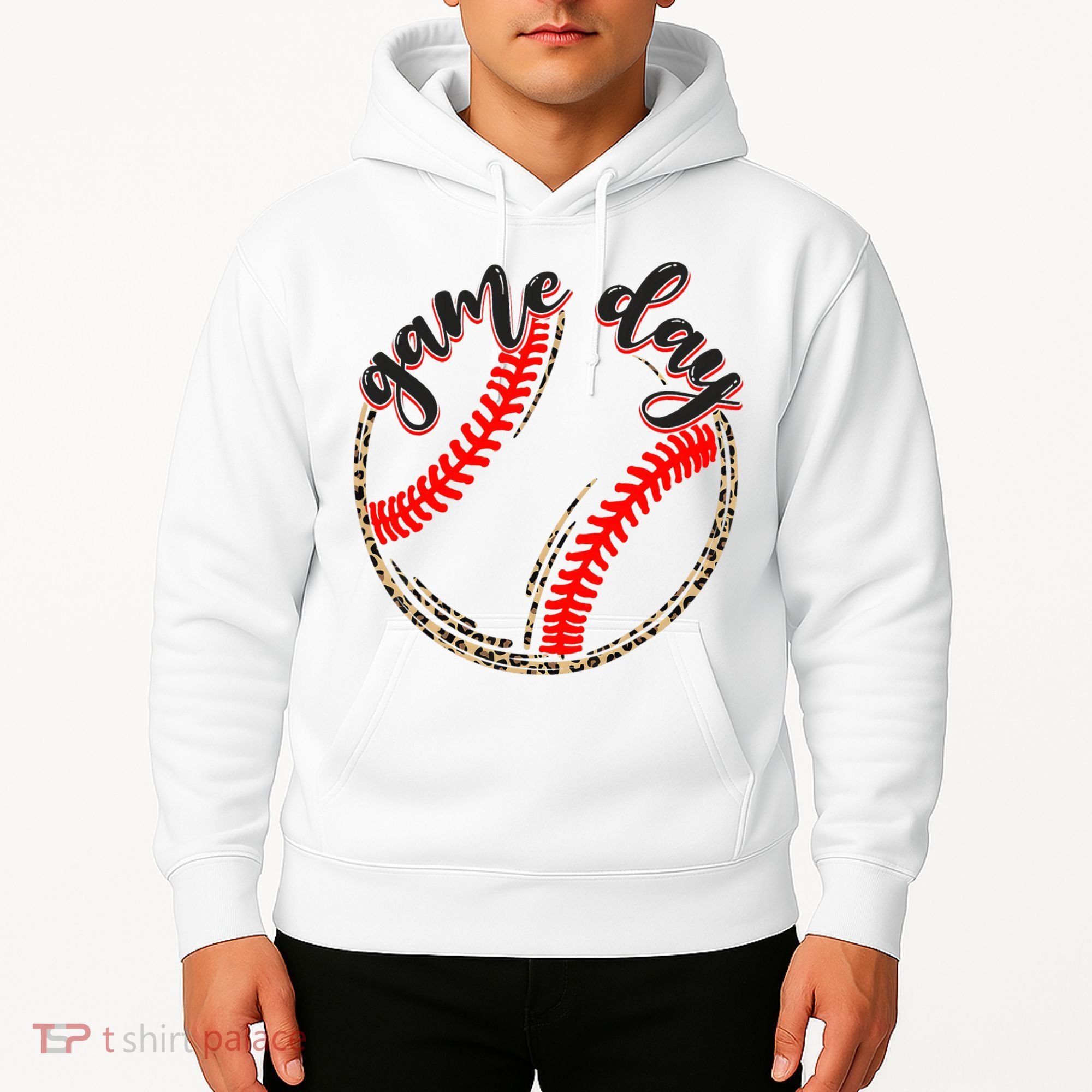 Game Day Baseball Life Softball Life Mom Mothers Day Leopard Hoodie