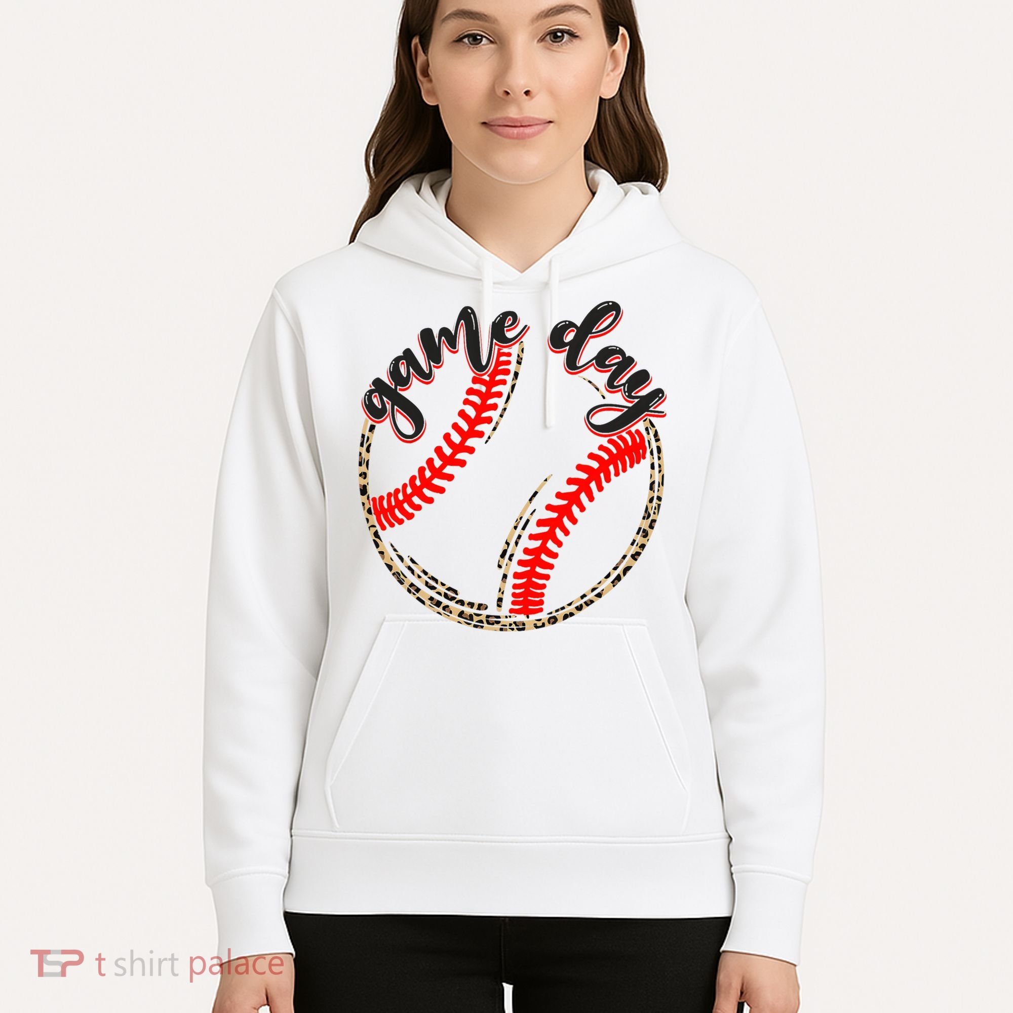 Game Day Baseball Life Softball Life Mom Mothers Day Leopard Hoodie