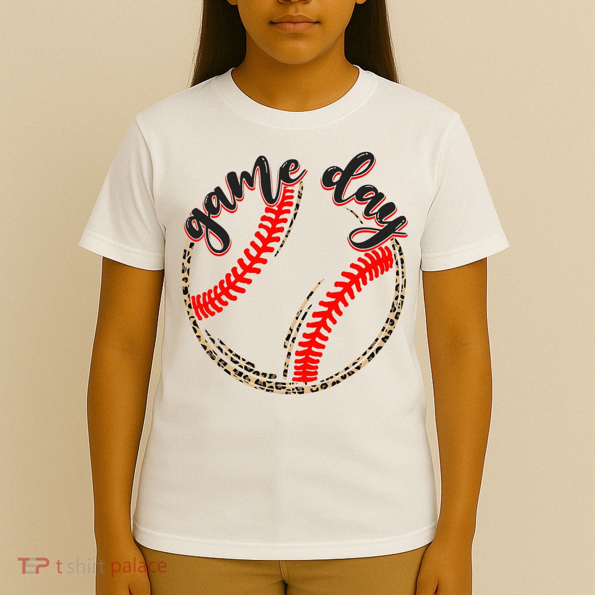 Game Day Baseball Life Softball Life Mom Mothers Day Leopard T-Shirt
