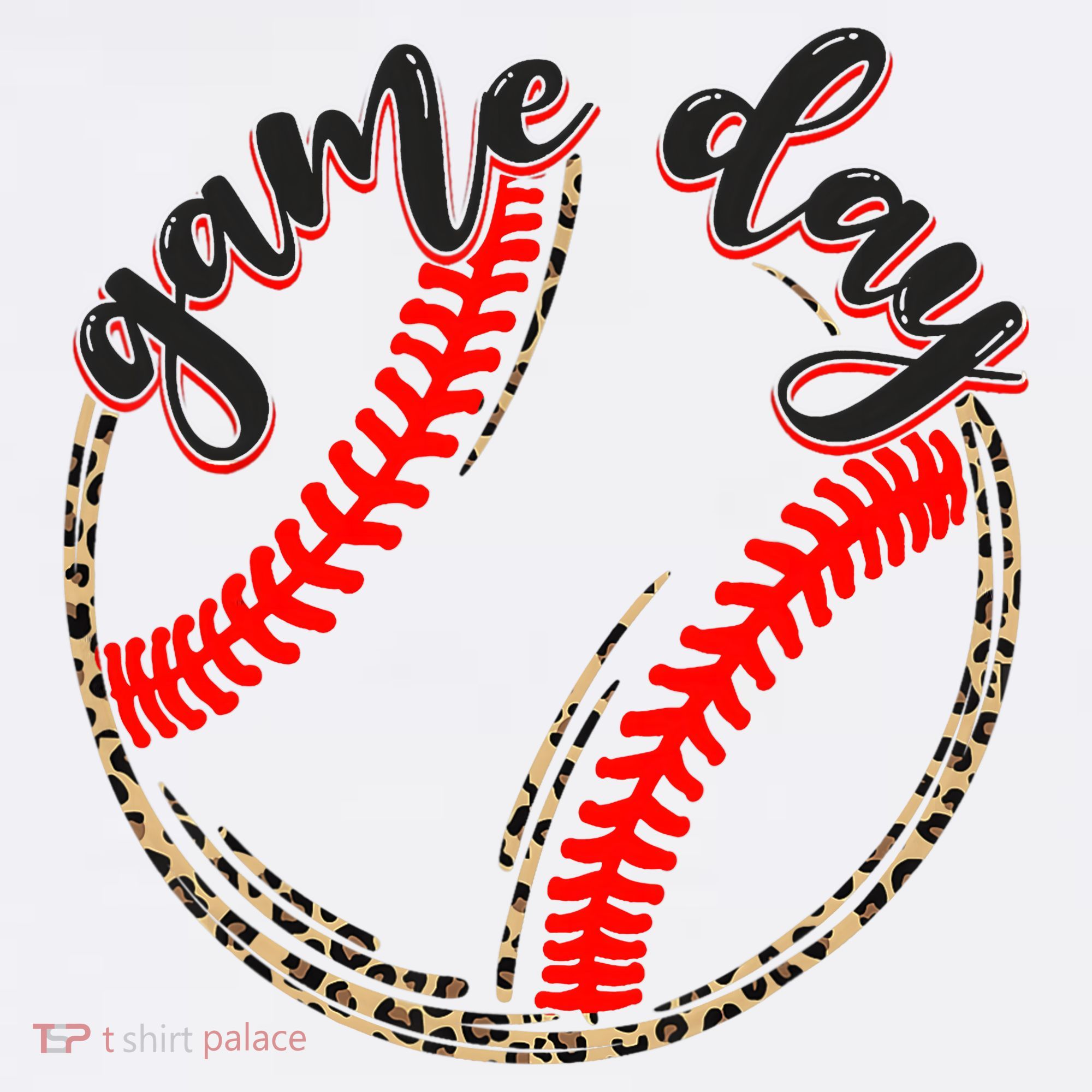 Game Day Baseball Life Softball Life Mom Mothers Day Leopard T-Shirt