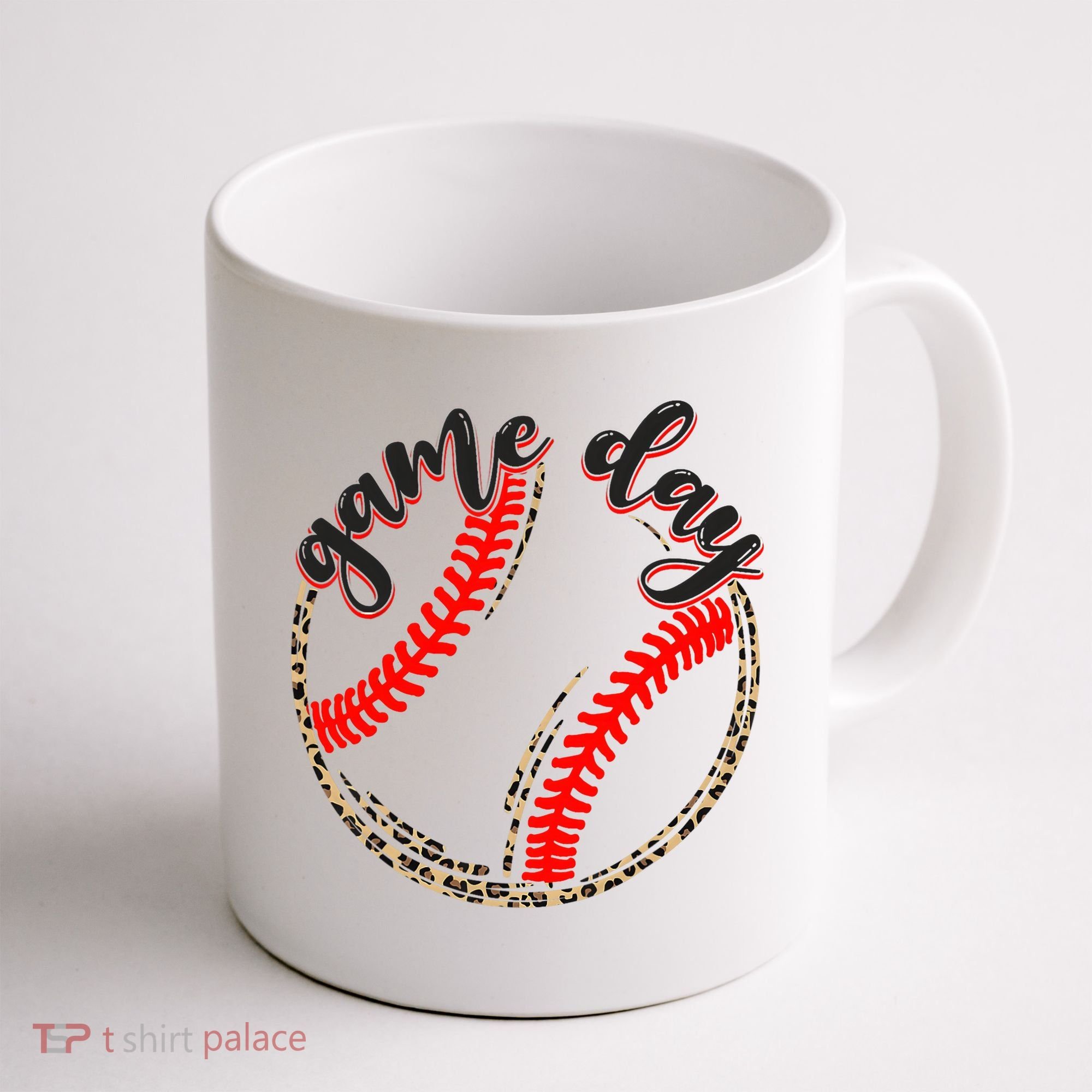 Game Day Baseball Life Softball Life Mom Mothers Day Leopard Coffee Mug