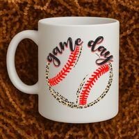 Game Day Baseball Life Softball Life Mom Mothers Day Leopard Coffee Mug thumb 2