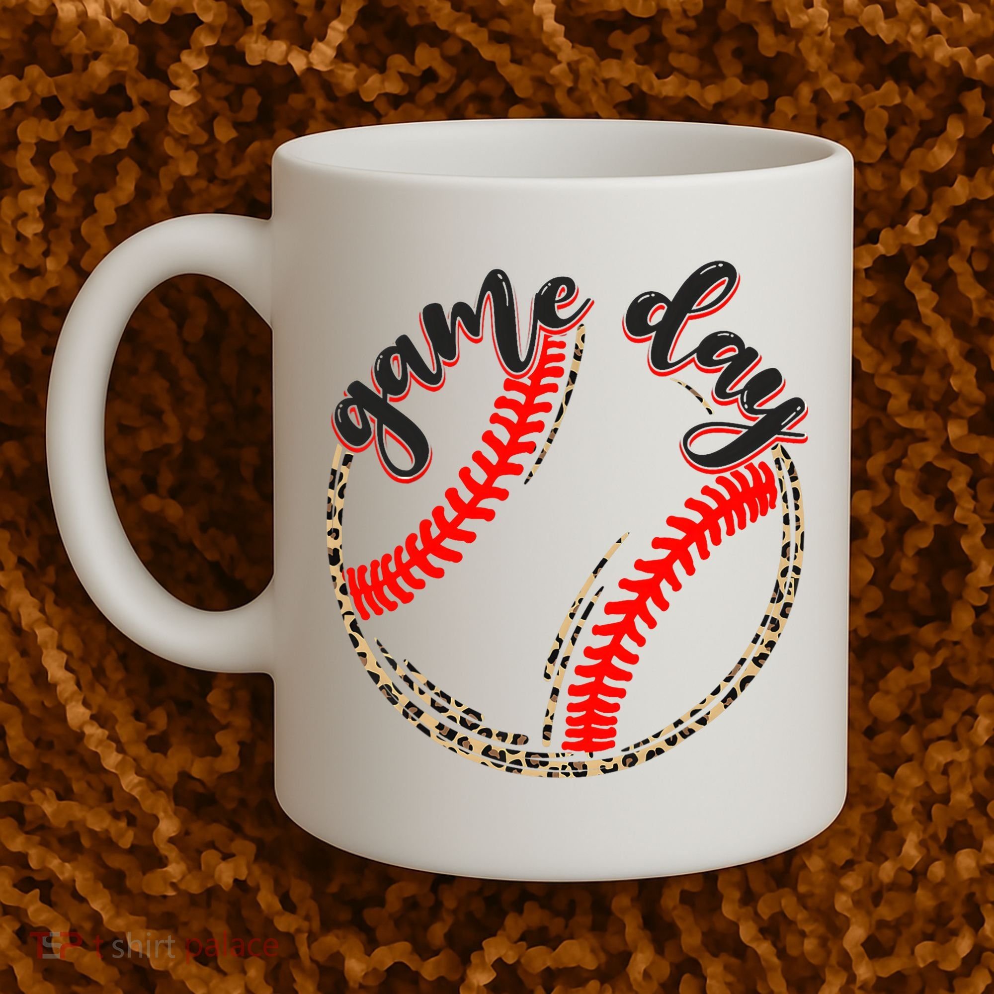 Game Day Baseball Life Softball Life Mom Mothers Day Leopard Coffee Mug