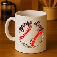 Game Day Baseball Life Softball Life Mom Mothers Day Leopard Coffee Mug thumb 4