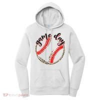 Game Day Baseball Life Softball Life Mom Mothers Day Leopard Women's Hoodie thumb 0