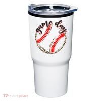 Game Day Baseball Life Softball Life Mom Mothers Day Leopard Tumbler thumb 0