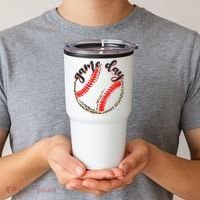 Game Day Baseball Life Softball Life Mom Mothers Day Leopard Tumbler thumb 2